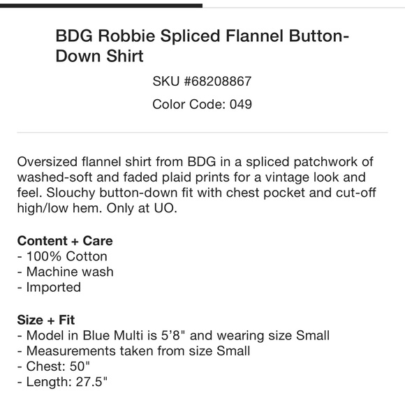 BDG Robbie Spliced Flannel Button-Down Shirt - Picture 6 of 9